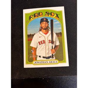 2021 topps heritage high number baseball rookie card of Jonathan arauz #517